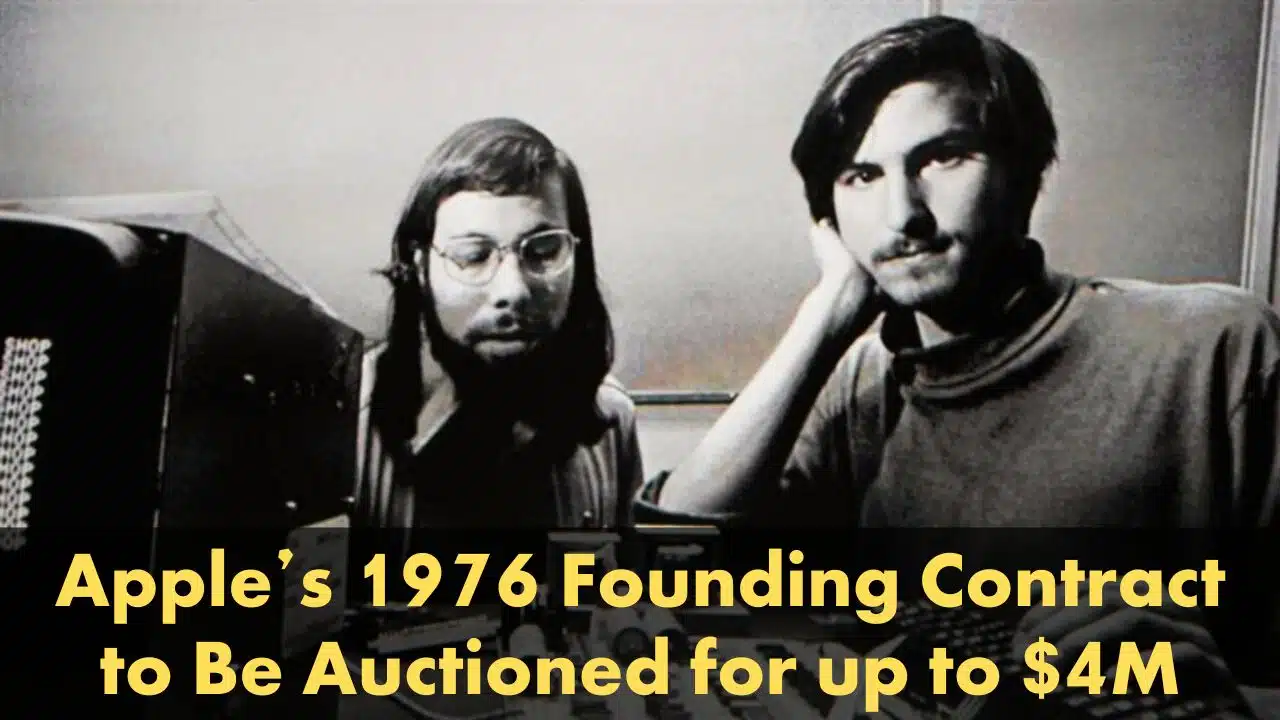 Apple founding contract auction