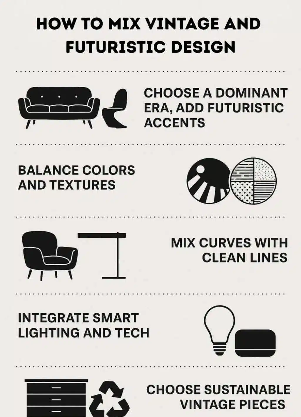 Mix vintage and futuristic design