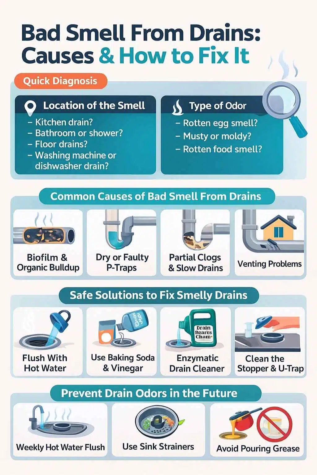 bad smell from drains
