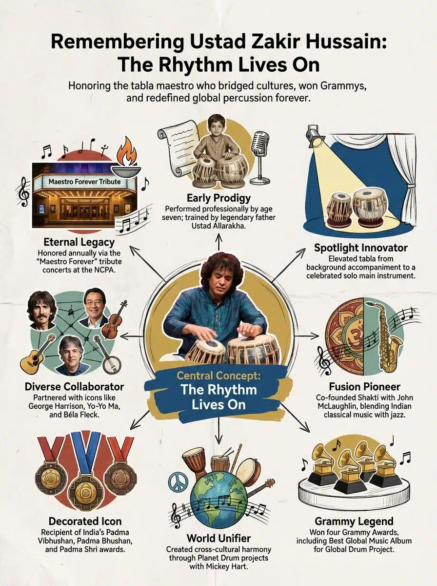 Remembering Ustad Zakir Hussain