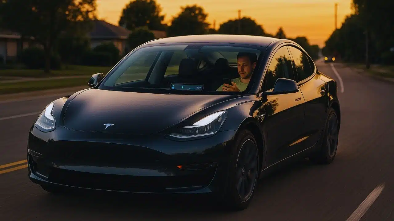 Tesla FSD Update Lets Drivers Text Raising Legal and Safety Fears