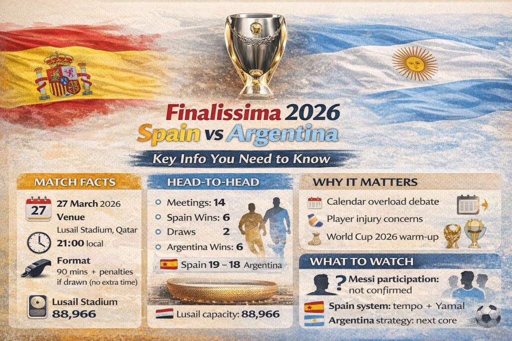 Finalissima 2026 Spain vs Argentina