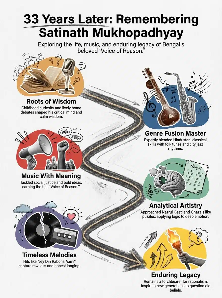 What are some popular songs by Satinath Mukhopadhyay