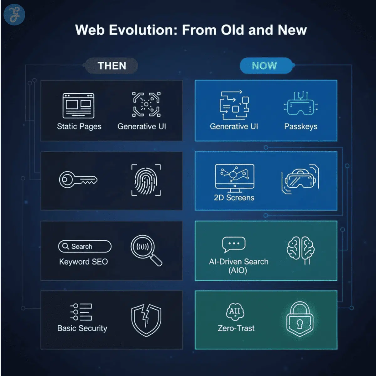 web3 infographic now Vs. Future