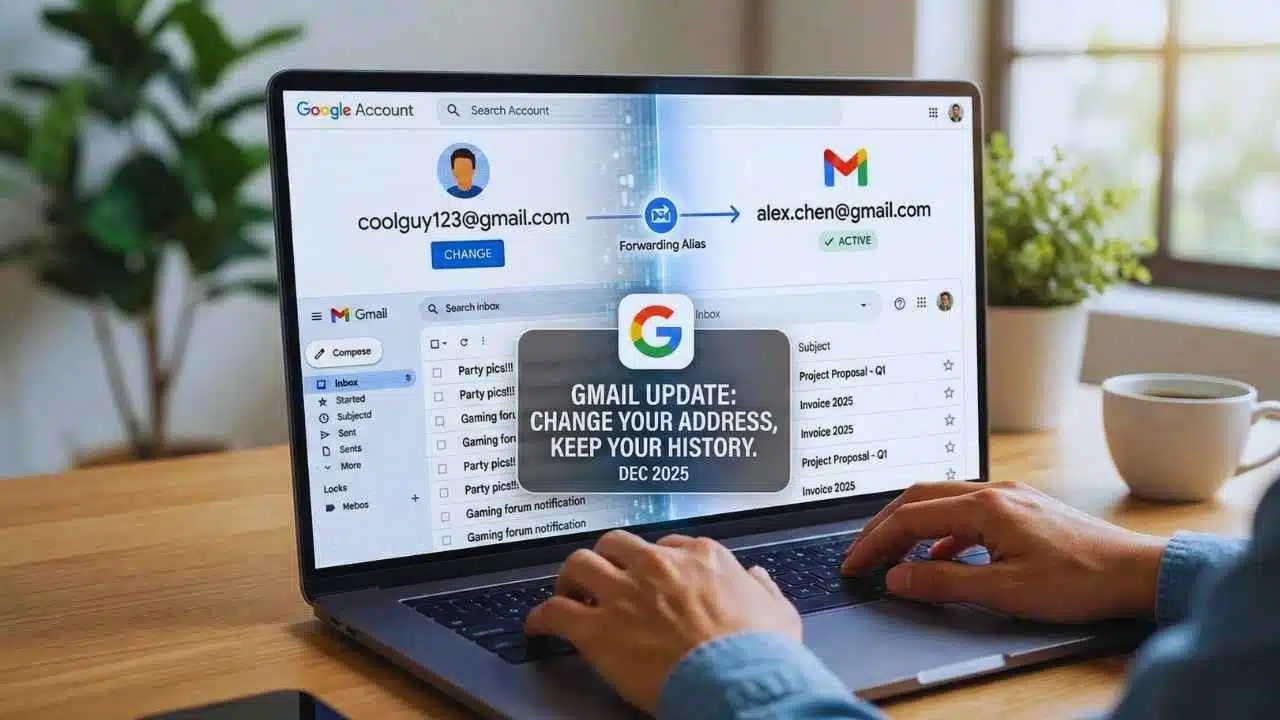 gmail address change