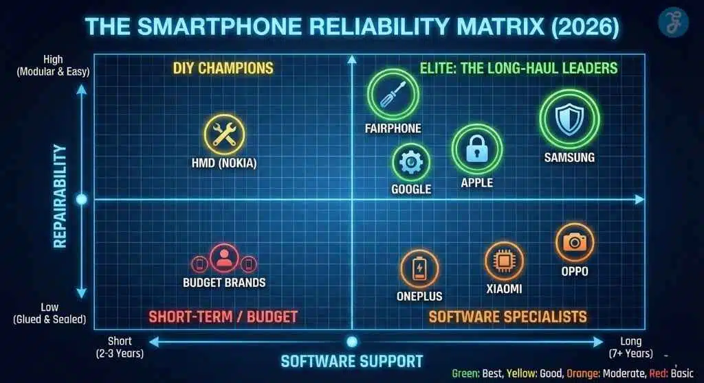 most reliable smartphone brands