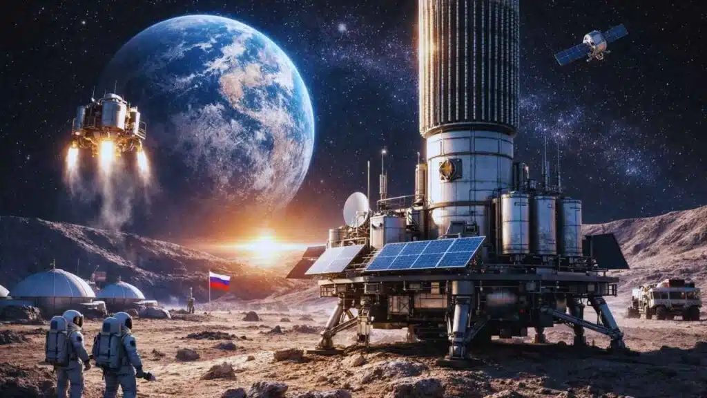 russia nuclear power plant on the moon