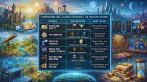 Comparison: Choose Your Next 100 Hour RPG Faster
