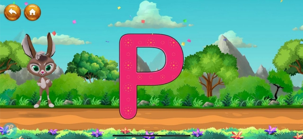 The completed and traced letter