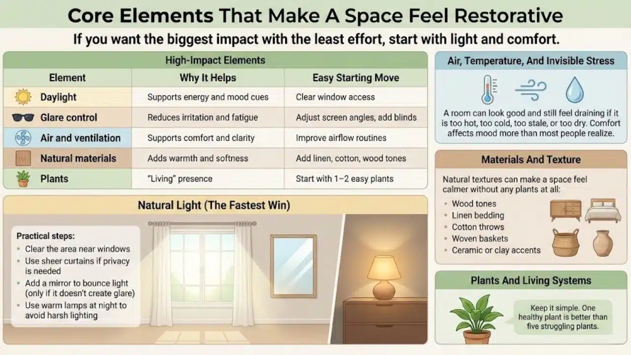 Core Elements That Make A Space Feel Restorative