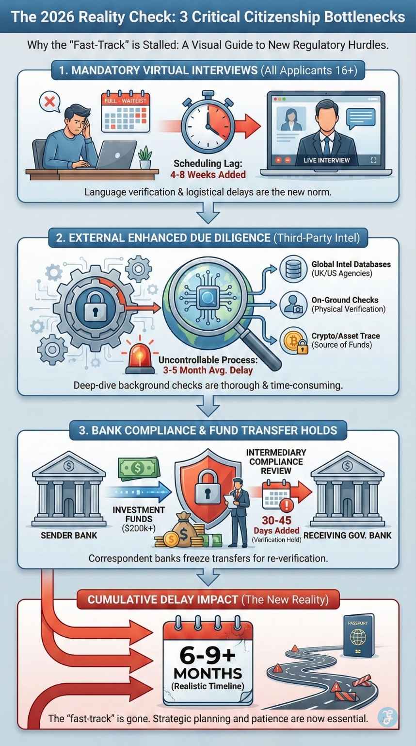 Dominica vs Vanuatu citizenship processing time: the three bottlenecks