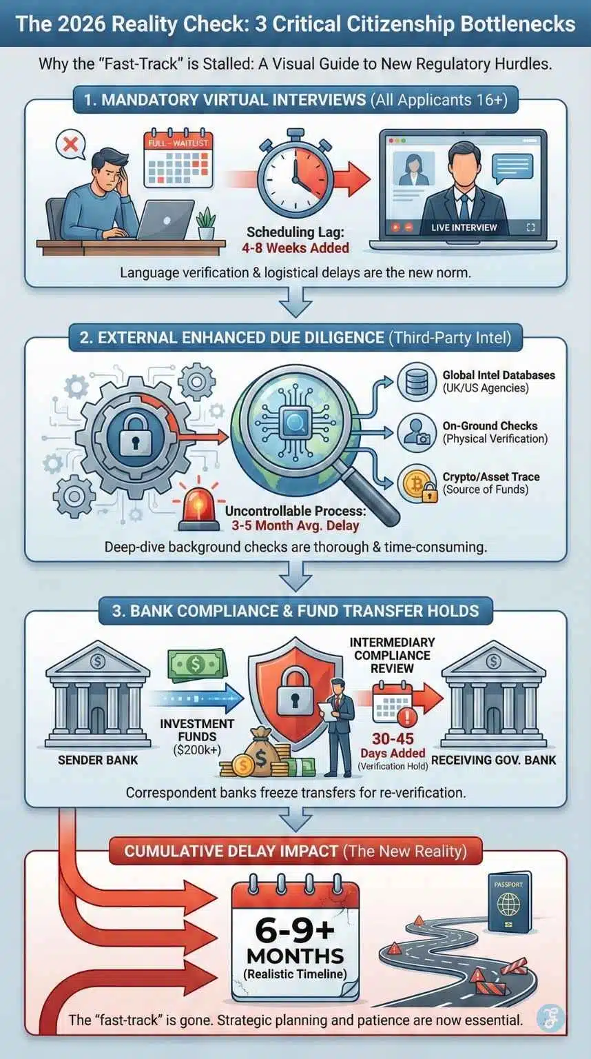 Dominica vs Vanuatu citizenship processing time: the three bottlenecks