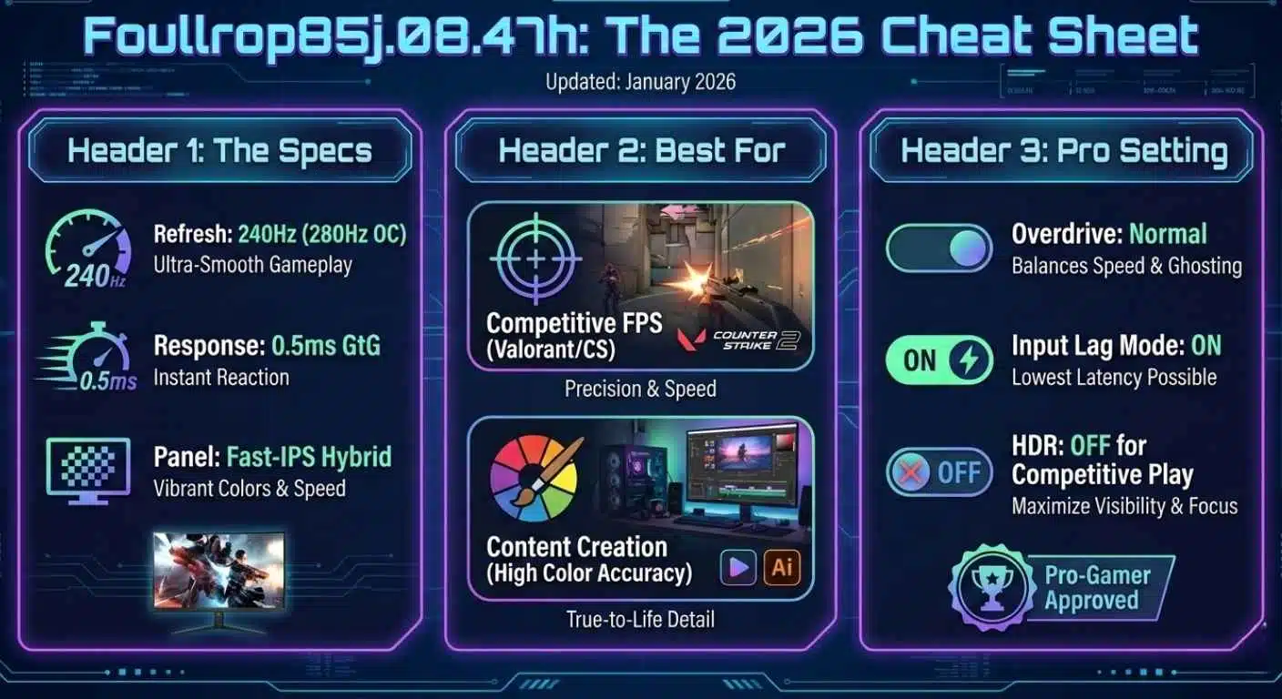 Foullrop85j.08.47h Gaming Cheat Sheet for 2026
