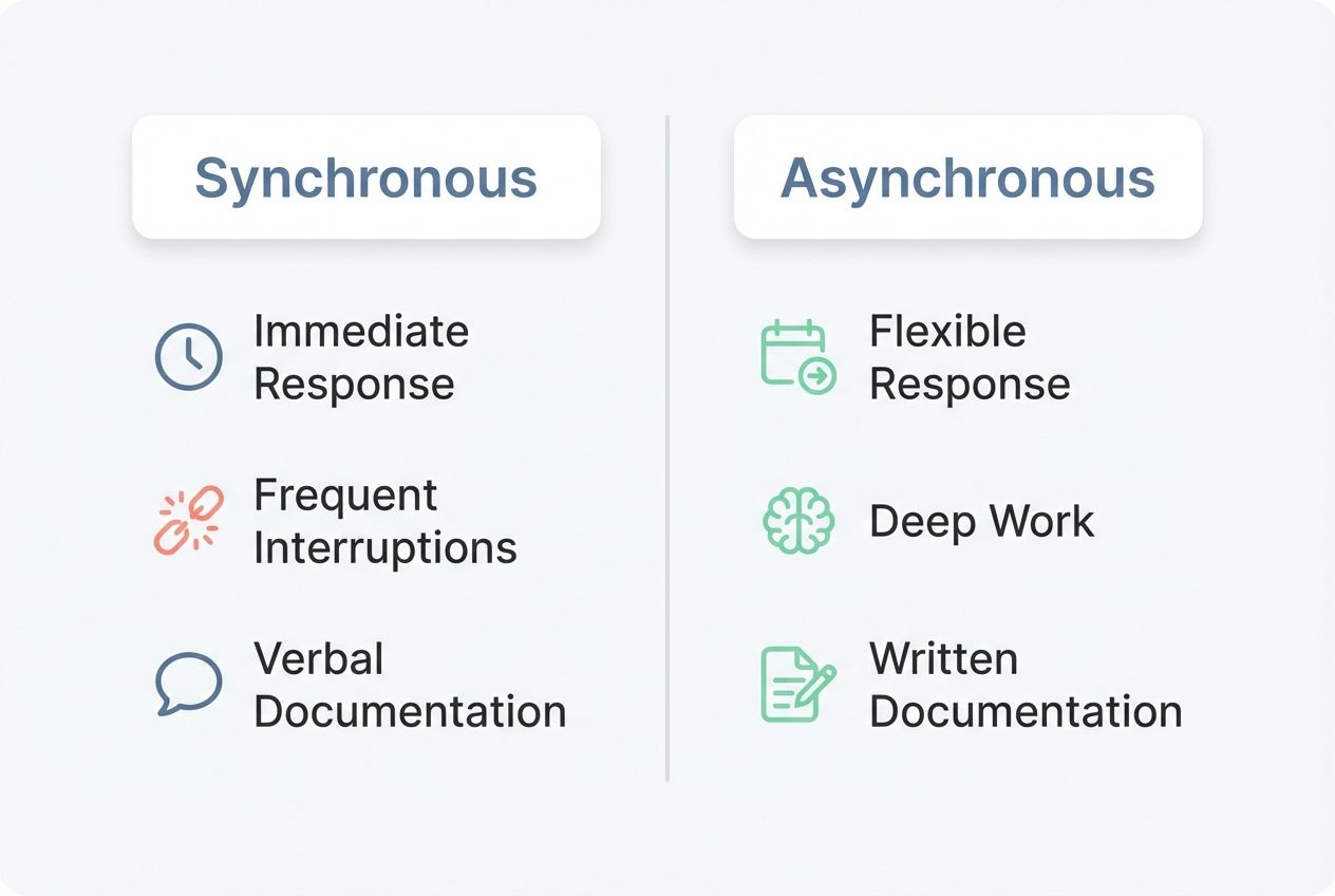 Key Differences Between Asynchronous and Synchronous Work