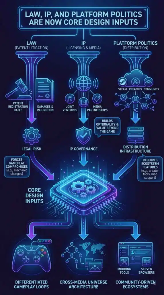 Law, IP, And Platform Politics Are Now Core Design Inputs