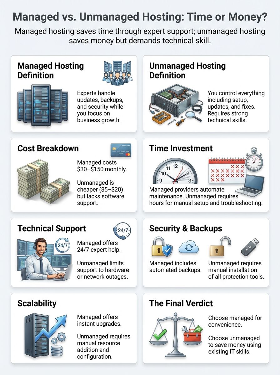 Managed Hosting vs Unmanaged key differences