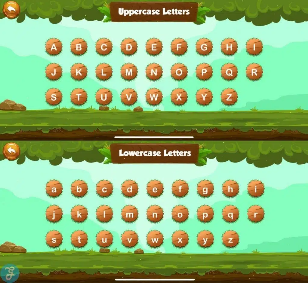 Next you choose which letter you want to trace