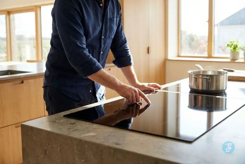 Person cooking on the countertop