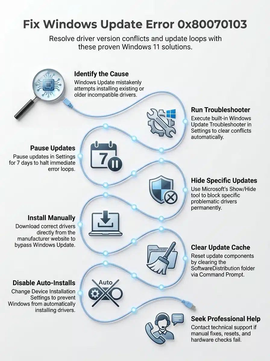 Quick Fixes for Error - 0x80070103