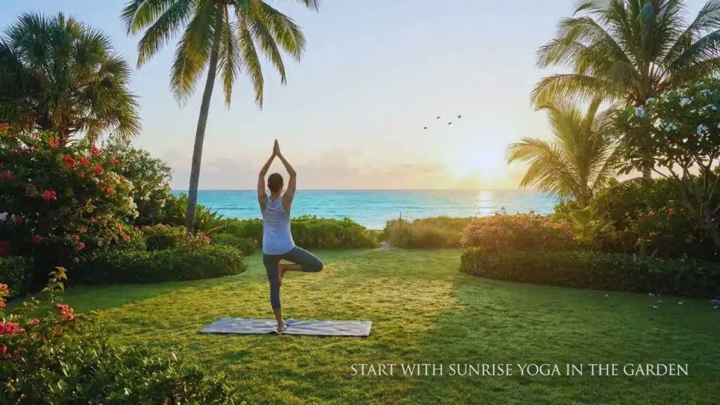 Start With Sunrise Yoga in the Garden