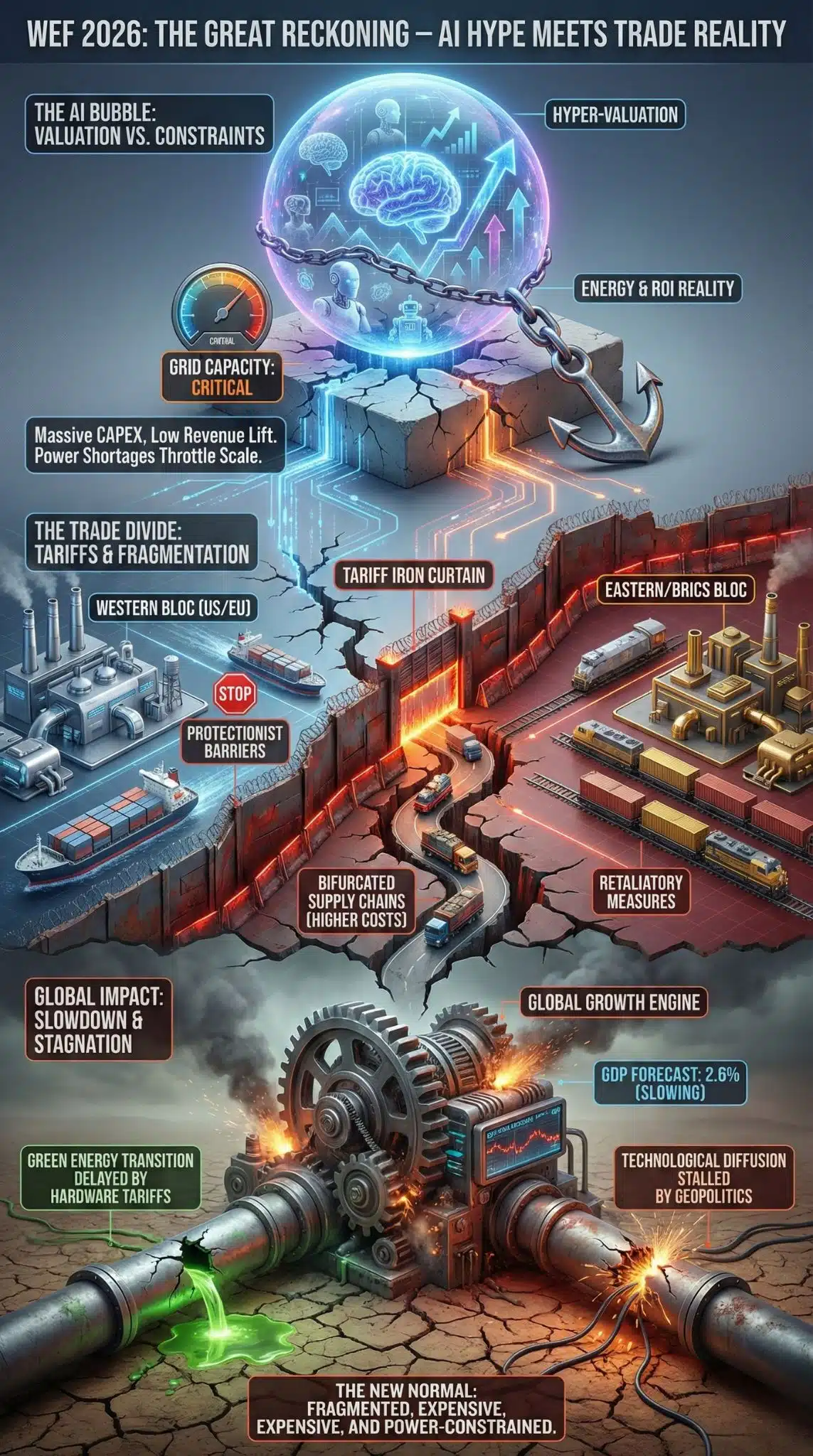 WEF 2026 AI Bubble Trade Tariffs