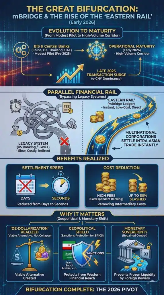 The Great Bifurcation: mBridge and the Rise of the 'Eastern Rail'