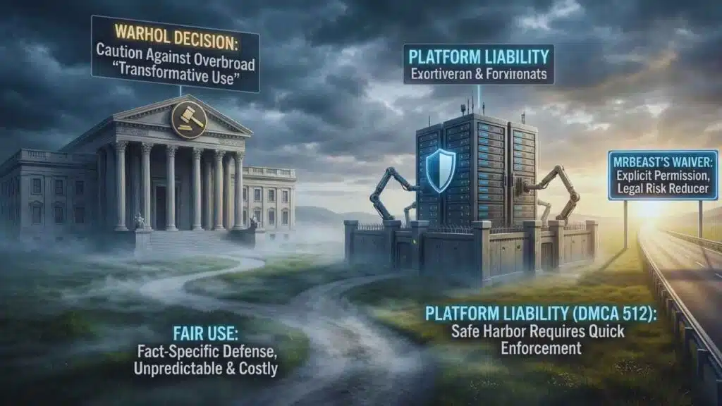 The Legal Pressure: Fair Use, Warhol, And Platform Liability