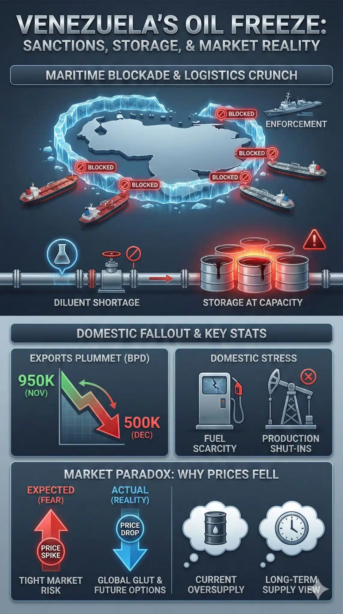 Venezuela Oil Exports Freeze
