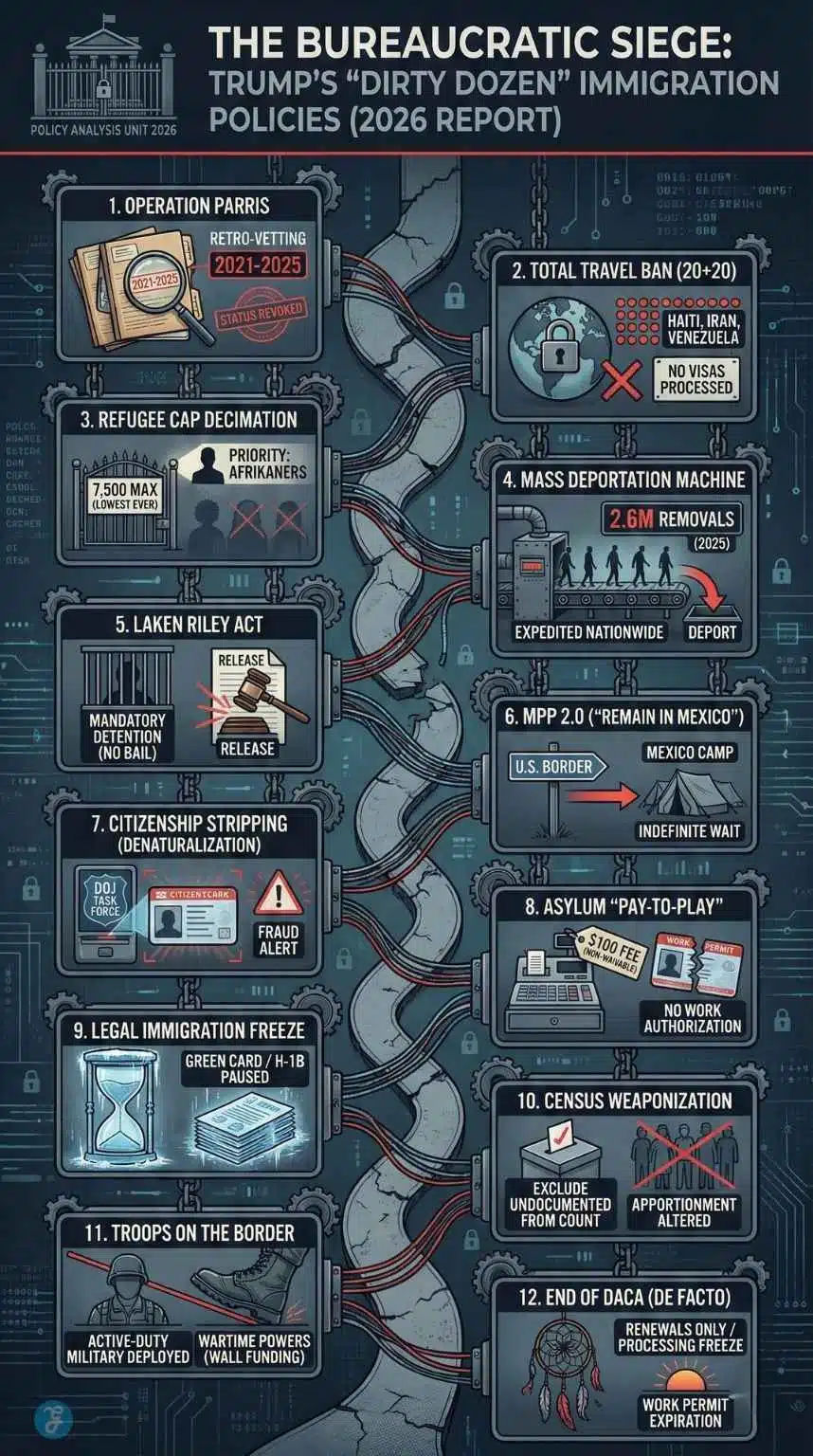 Trump immigration policy 2026 impact dirty dozen