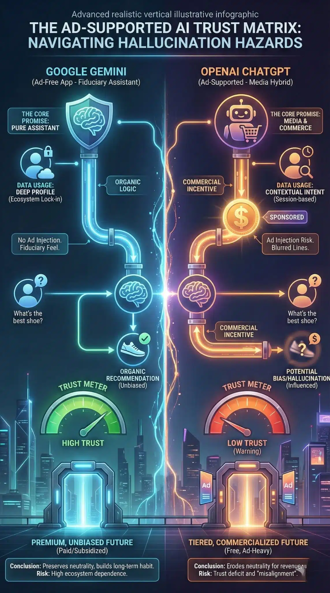 gemini ad free vs chatgpt ads analysis