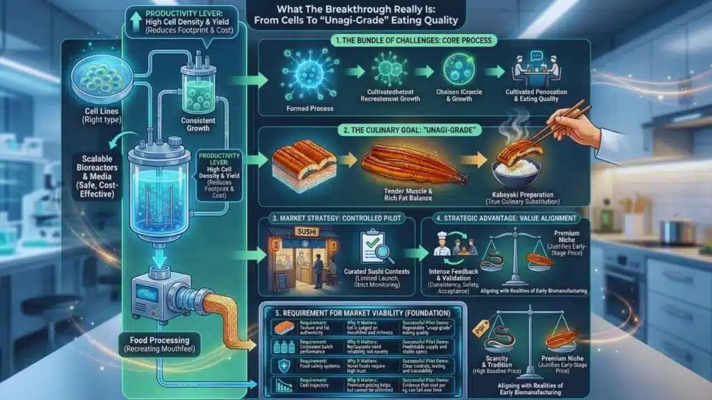 What The Breakthrough Really Is: From Cells To “Unagi-Grade” Eating Quality?