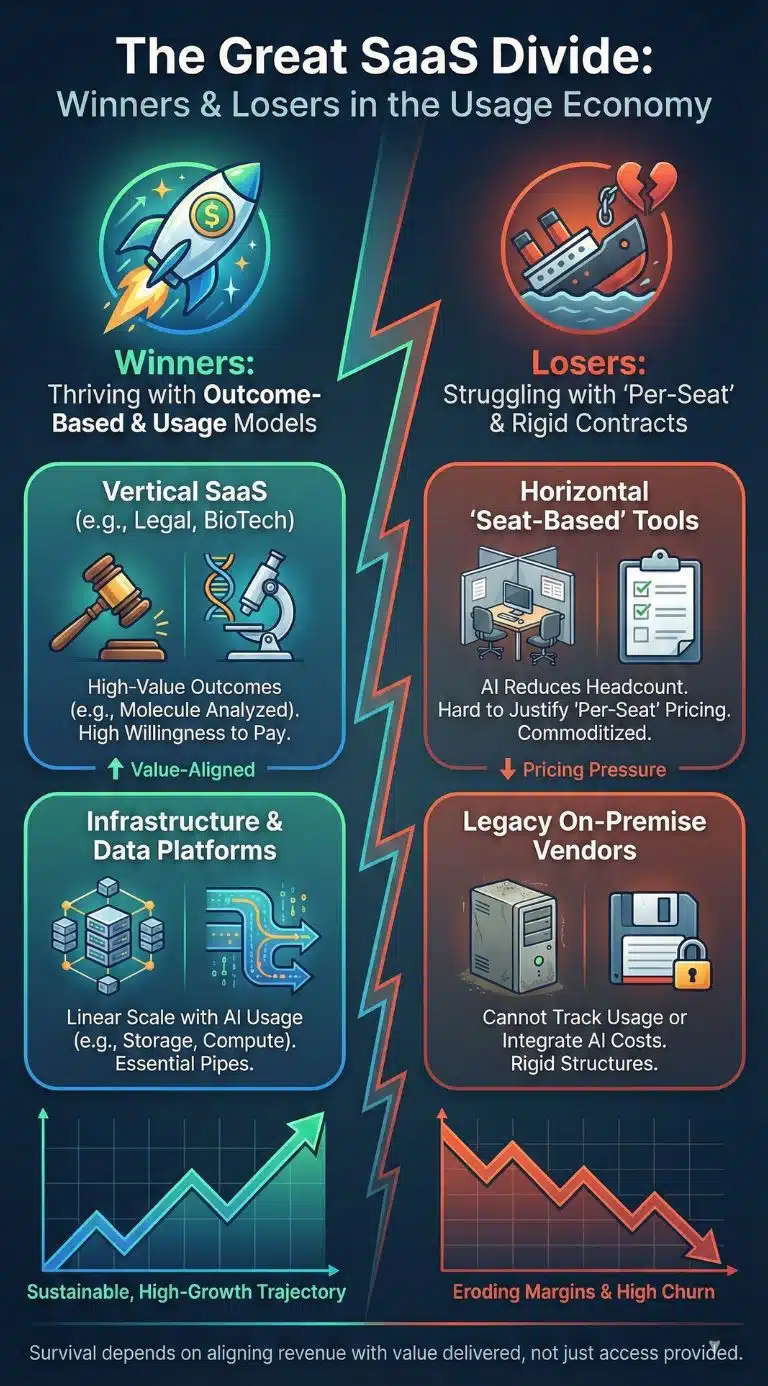 Winners vs. Losers in the Usage Economy