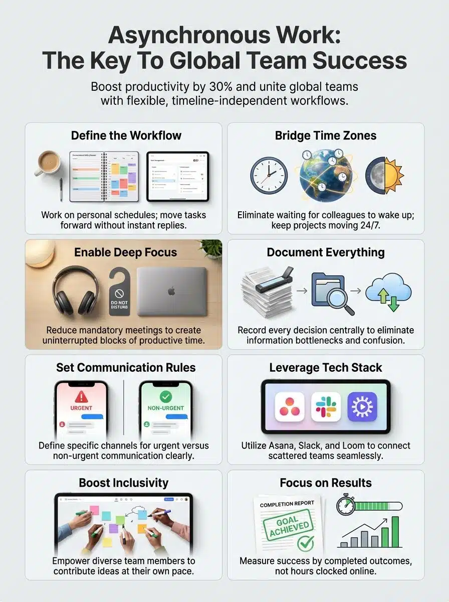 asynchronous work key to global success
