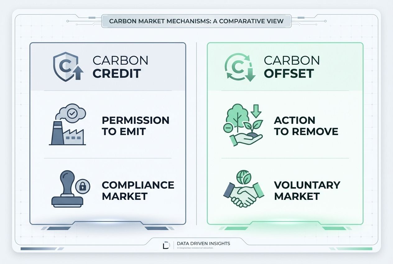 carbon credit vs offset credit