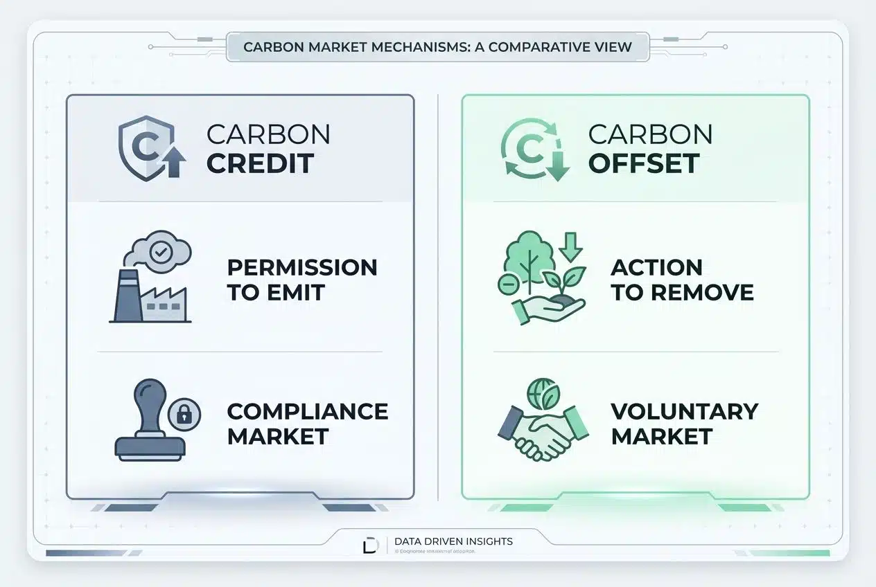 carbon credit vs offset credit