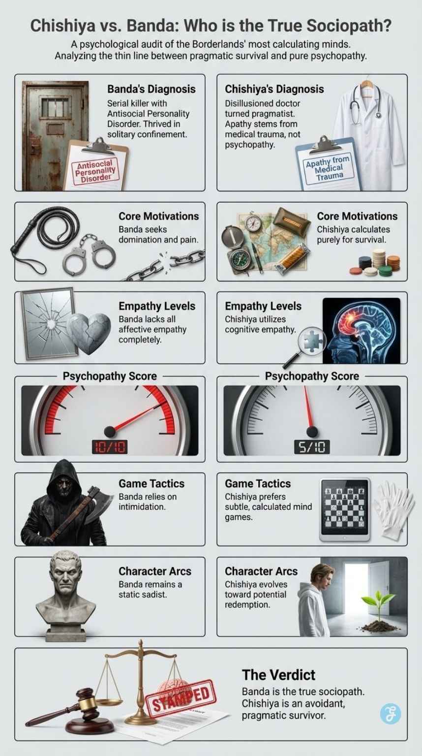 Chishiya vs Banda key comparison