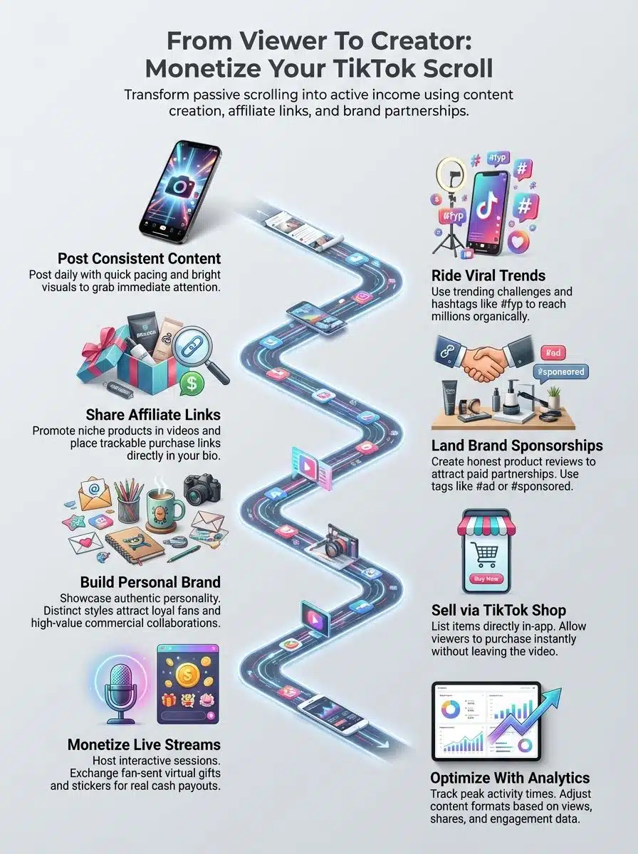 how to monetize your scroll time on tiktok