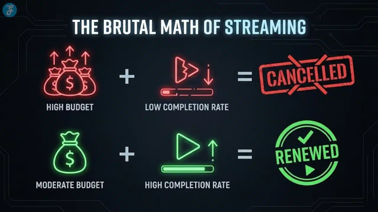 Line graph showing how complex lore and dense exposition in fantasy shows cause sharper viewer drop-off rates compared to simpler stories
