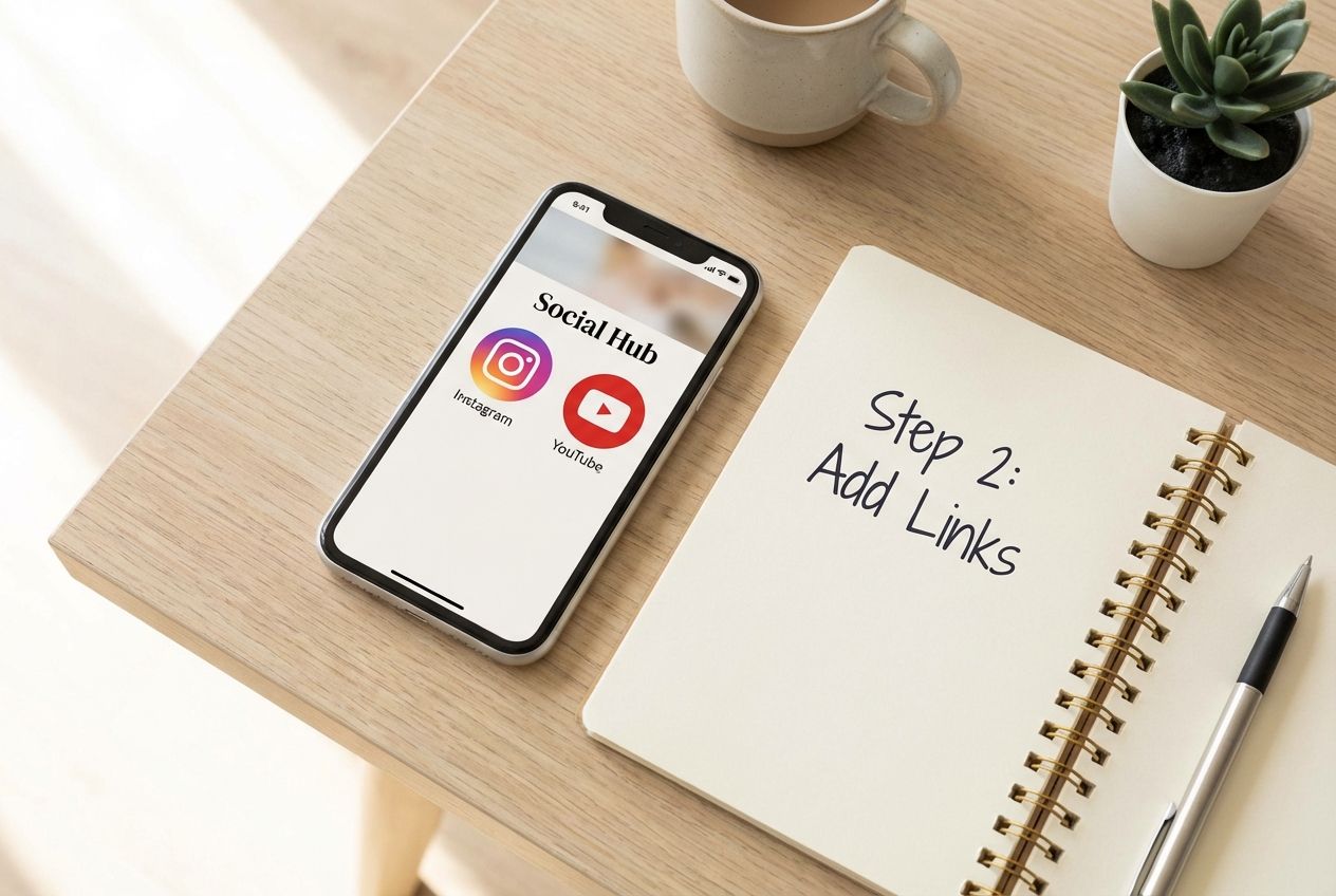 Add Important Links social media stuff embedtree