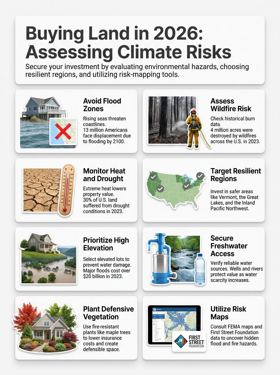 Best Climate Safe Places To Buy Land