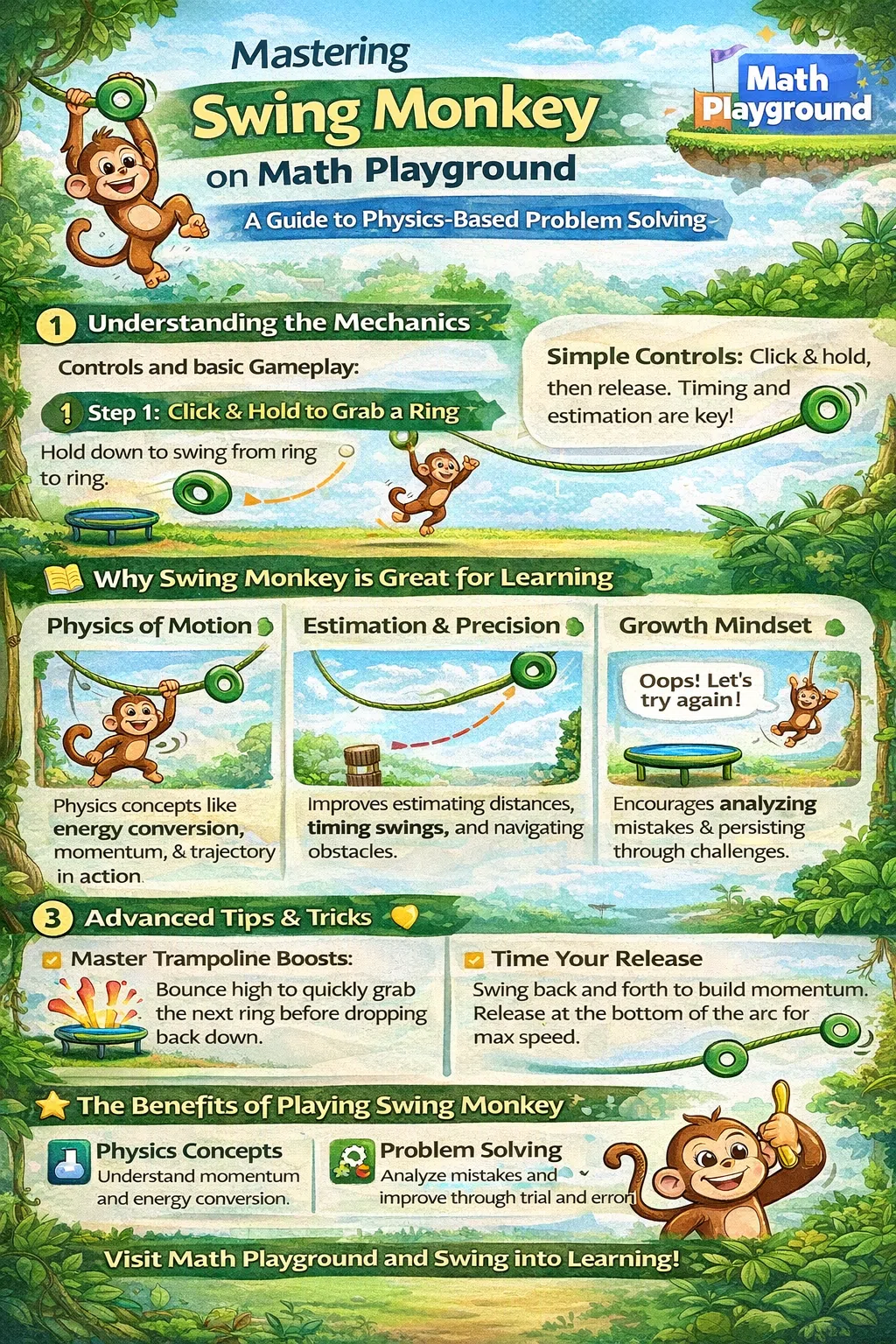 swing monkey math playground