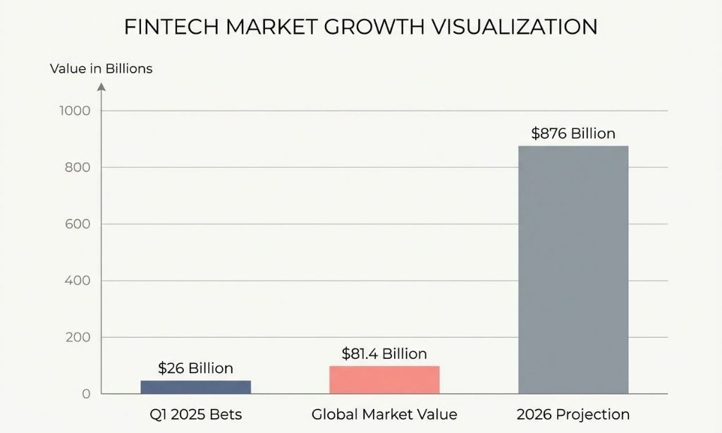 Bar chart illustrating the growth of the global crypto casino market from 2025 to 2026