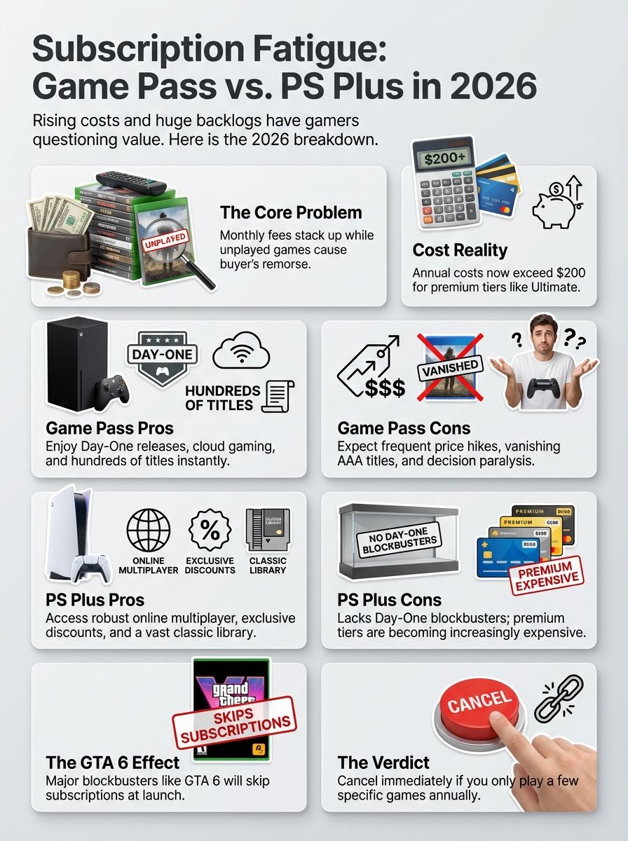 Game Pass Vs PS Plus what is subscription fatigue in the gaming