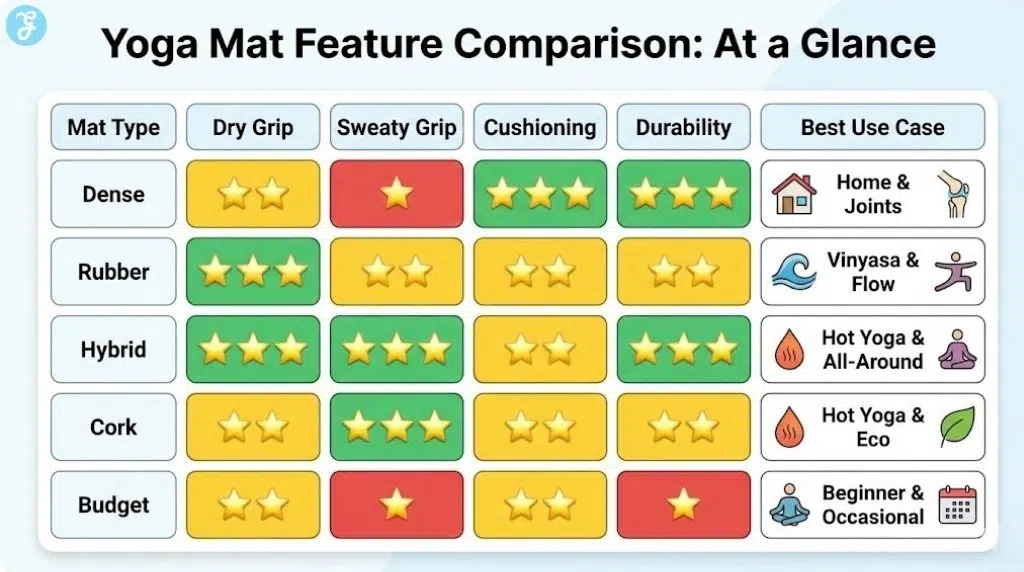Mat Feature Comparison Matrix