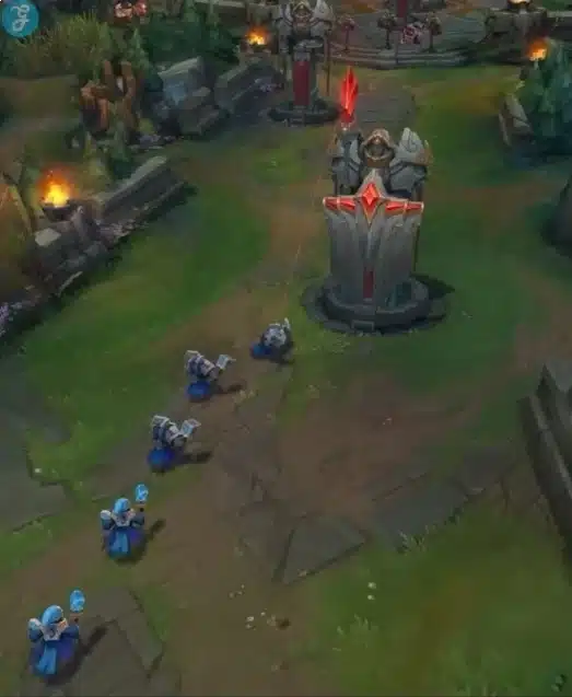 Minions attacking tower