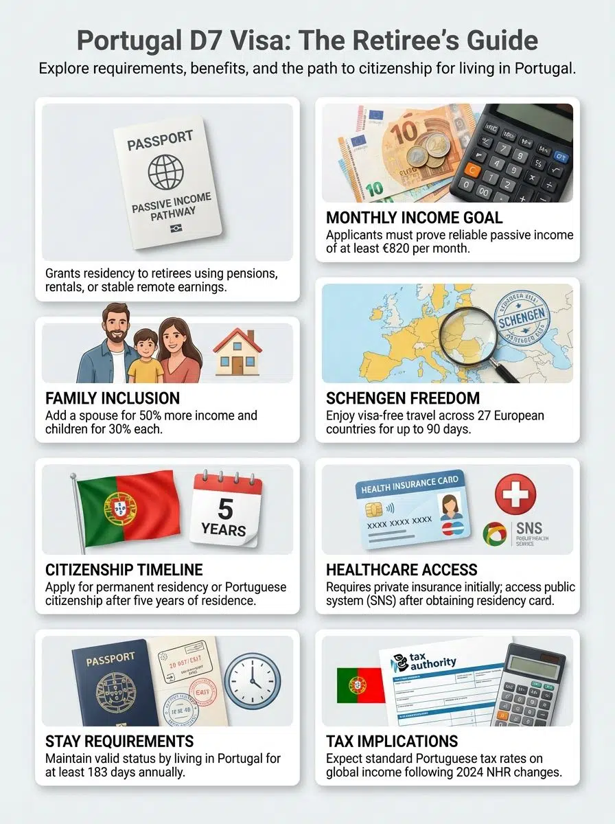 Portugal D7 Visa For Retirees in 2026