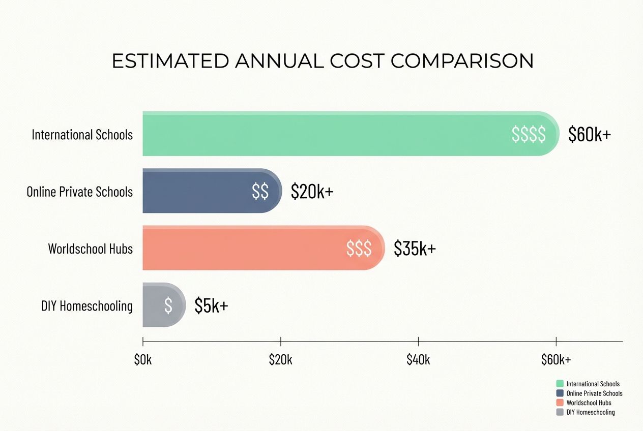 Schooling Options For Nomad Family cost and budget