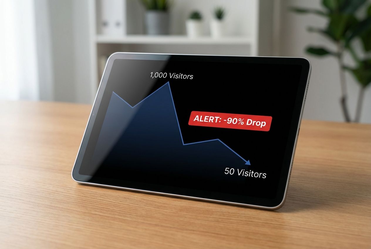 Sharp declines in organic traffic