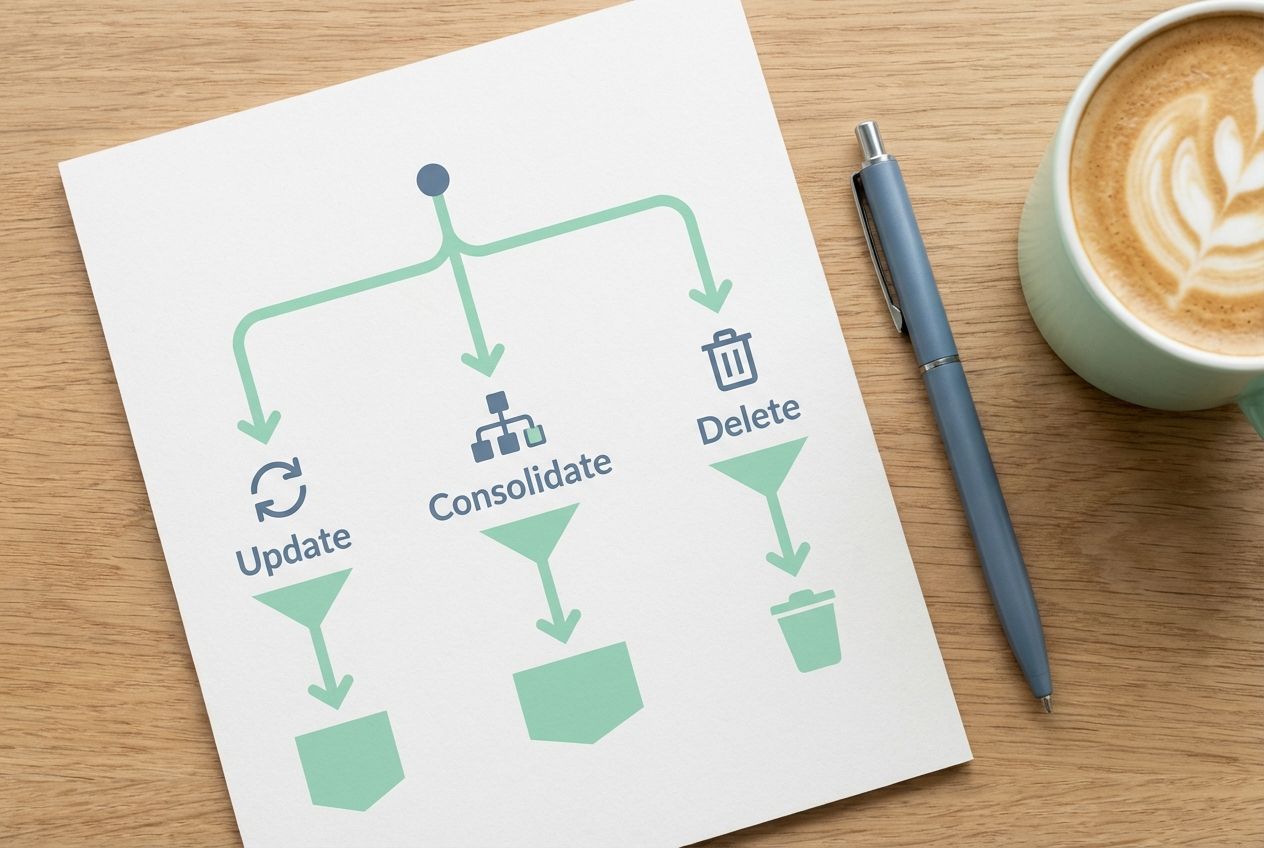 Step 4 Decide Whether to Update, Consolidate, or Delete
