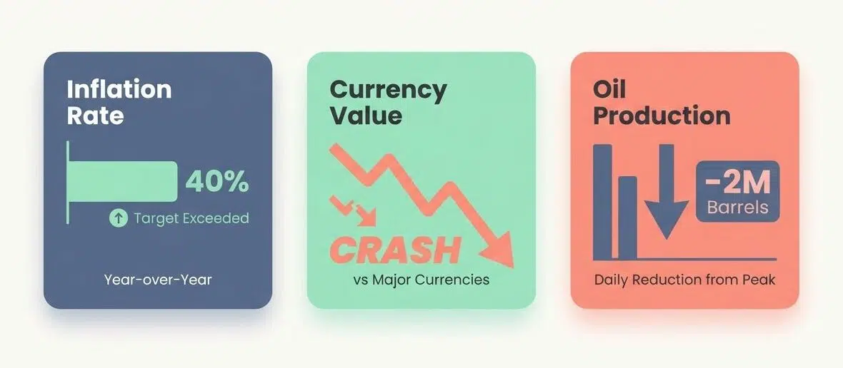 The economic impact on everyday Iranians was severe